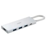 Xiaomi 5-in-1 Type-C Hub USB-C+USB 3.0x3+HDMI Prata - Image 1